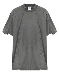 T-shirt girocollo grigia di Vetements
