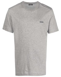 T-shirt girocollo grigia di Z Zegna