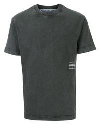T-shirt girocollo grigio scuro di Alexander Wang