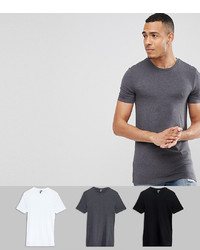 T-shirt girocollo grigio scuro di ASOS DESIGN