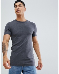T-shirt girocollo grigio scuro di ASOS DESIGN