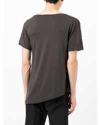 T-shirt girocollo grigio scuro di Lisa Von Tang