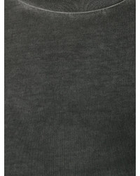 T-shirt girocollo grigio scuro di Maison Margiela
