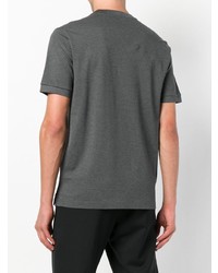 T-shirt girocollo grigio scuro di Prada