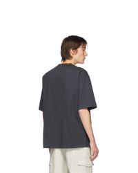 T-shirt girocollo grigio scuro di Acne Studios