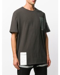 T-shirt girocollo grigio scuro di C2h4