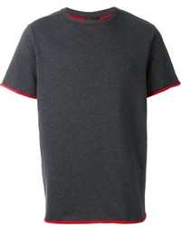 T-shirt girocollo grigio scuro di Christopher Kane