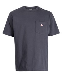 T-shirt girocollo grigio scuro di Danton