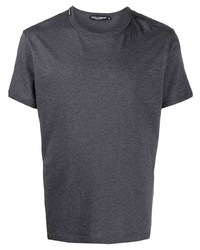 T-shirt girocollo grigio scuro di Dolce & Gabbana