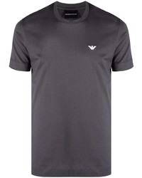 T-shirt girocollo grigio scuro di Emporio Armani