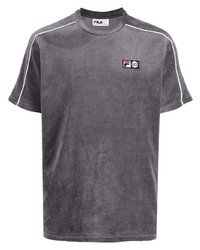 T-shirt girocollo grigio scuro di Fila
