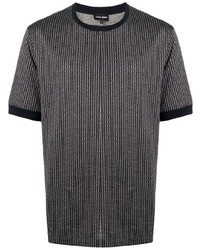 T-shirt girocollo grigio scuro di Giorgio Armani