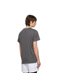 T-shirt girocollo grigio scuro di Asics