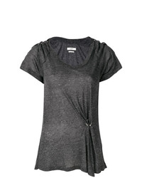 T-shirt girocollo grigio scuro di Isabel Marant Etoile