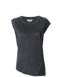 T-shirt girocollo grigio scuro di Isabel Marant Etoile