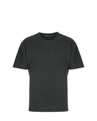 T-shirt girocollo grigio scuro di Issey Miyake Men