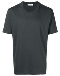 T-shirt girocollo grigio scuro di Jil Sander