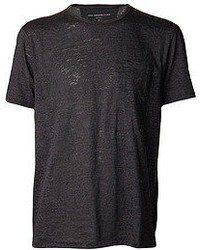 T-shirt girocollo grigio scuro di John Varvatos