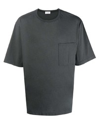 T-shirt girocollo grigio scuro di Lemaire