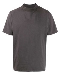T-shirt girocollo grigio scuro di Les Tien