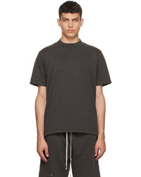 T-shirt girocollo grigio scuro di Les Tien
