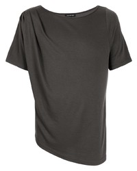 T-shirt girocollo grigio scuro di Lisa Von Tang