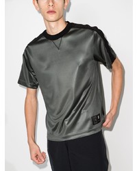 T-shirt girocollo grigio scuro di Fendi