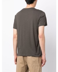 T-shirt girocollo grigio scuro di Emporio Armani