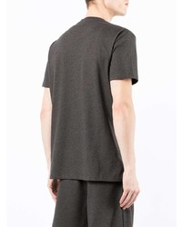 T-shirt girocollo grigio scuro di Alexander McQueen