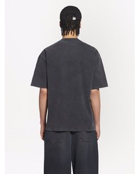 T-shirt girocollo grigio scuro di Balenciaga