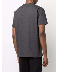 T-shirt girocollo grigio scuro di Alexander McQueen