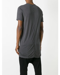 T-shirt girocollo grigio scuro di Rick Owens DRKSHDW