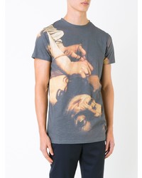 T-shirt girocollo grigio scuro di Matthew Miller