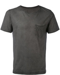 T-shirt girocollo grigio scuro di Massimo Alba