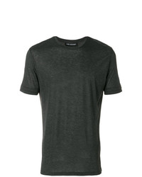 T-shirt girocollo grigio scuro di Neil Barrett