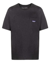 T-shirt girocollo grigio scuro di Patagonia