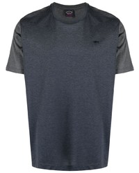 T-shirt girocollo grigio scuro di Paul & Shark