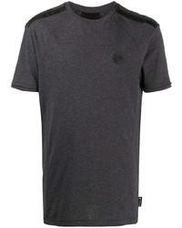 T-shirt girocollo grigio scuro di Philipp Plein