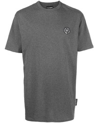 T-shirt girocollo grigio scuro di Plein Sport