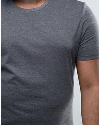 T-shirt girocollo grigio scuro di Asos
