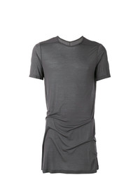 T-shirt girocollo grigio scuro di Rick Owens DRKSHDW