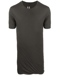 T-shirt girocollo grigio scuro di Rick Owens