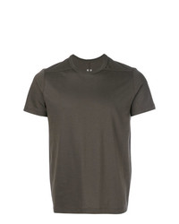 T-shirt girocollo grigio scuro di Rick Owens