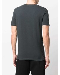 T-shirt girocollo grigio scuro di Ermenegildo Zegna