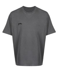 T-shirt girocollo grigio scuro di Stussy
