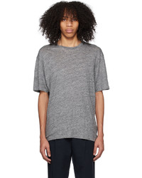 T-shirt girocollo grigio scuro di Sunspel