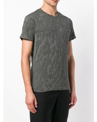 T-shirt girocollo grigio scuro di Versace Jeans