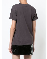 T-shirt girocollo grigio scuro di RE/DONE
