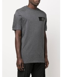 T-shirt girocollo grigio scuro di Plein Sport
