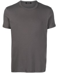 T-shirt girocollo grigio scuro di Tom Ford
